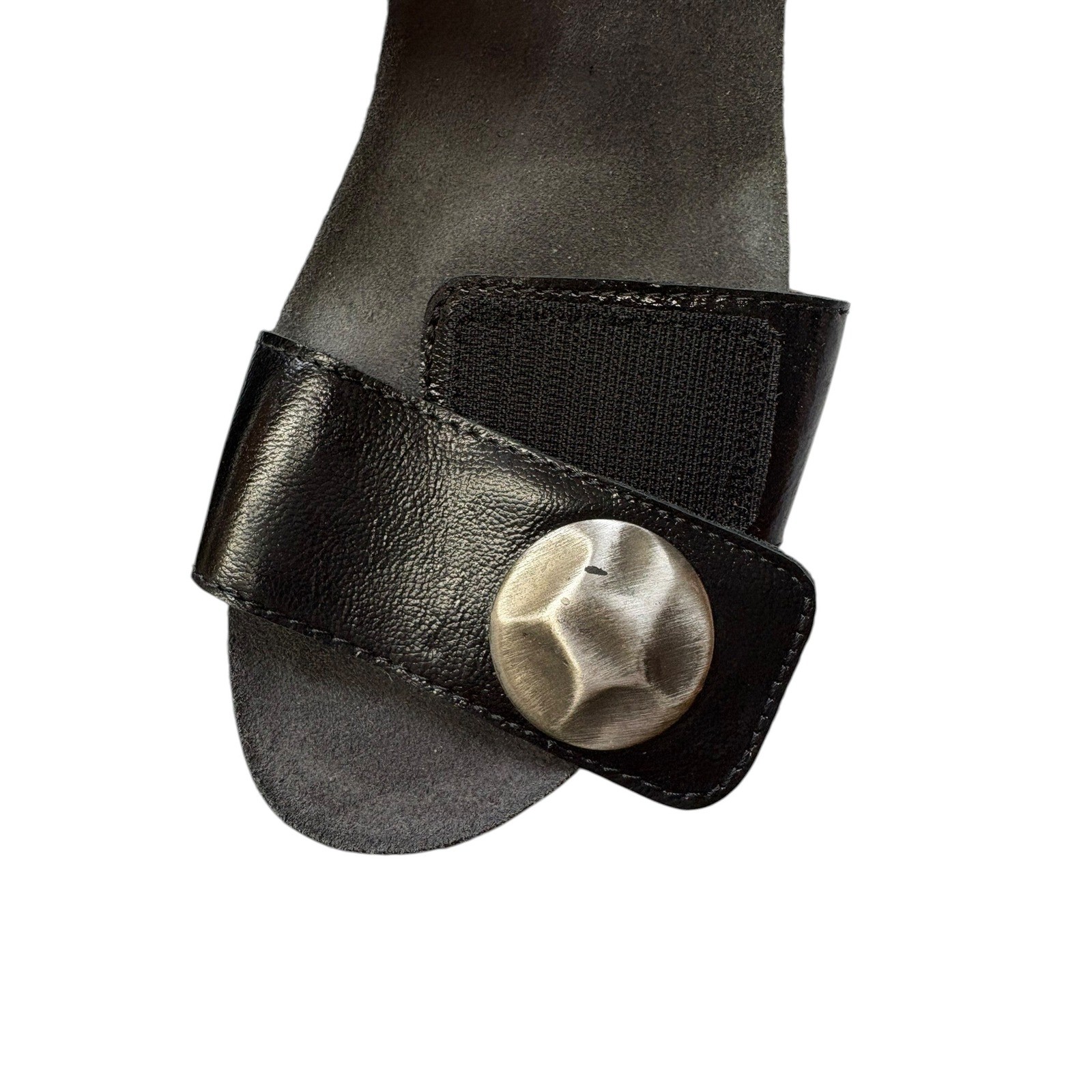 Taos Carousel Leather Wedge Sandals Black Comfort Slingback Casual Travel 40