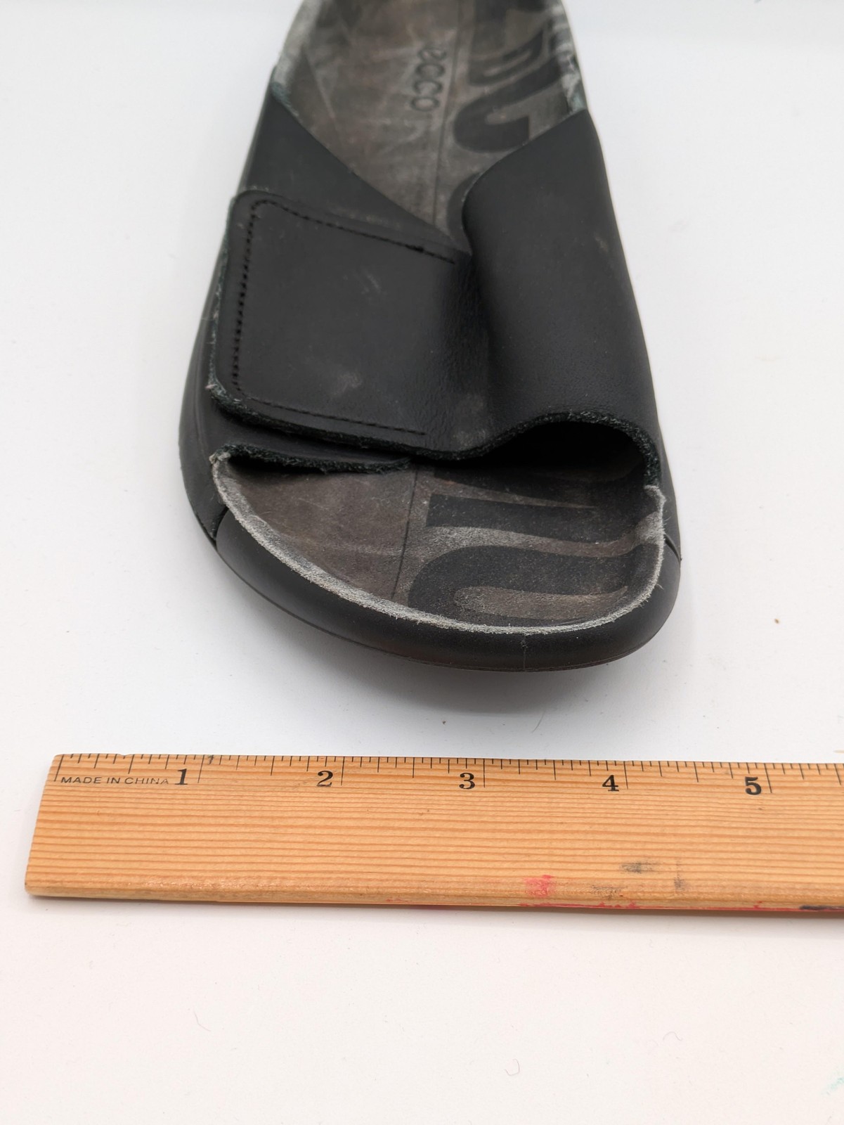 ECCO Fluidform Slides Shoes Womens Size 7.5 Black Adjustable Sandals Casual