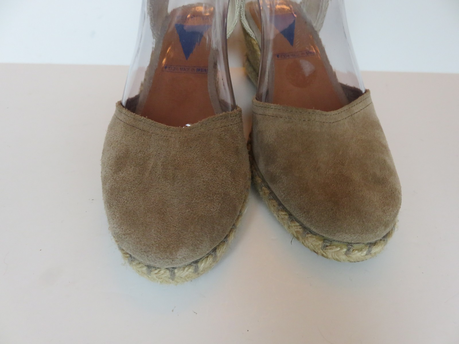 Verbenas Espadrille Malena Sandals 39 Size 8 Strappy Wedge Shoes Spain Tan