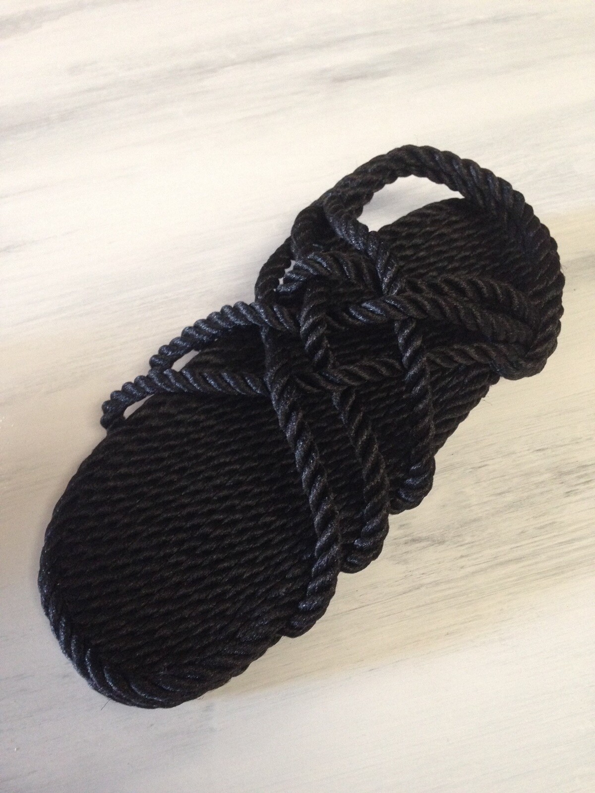 Rope Sandals Women’s Size 7 Medium Width Black. Vegan