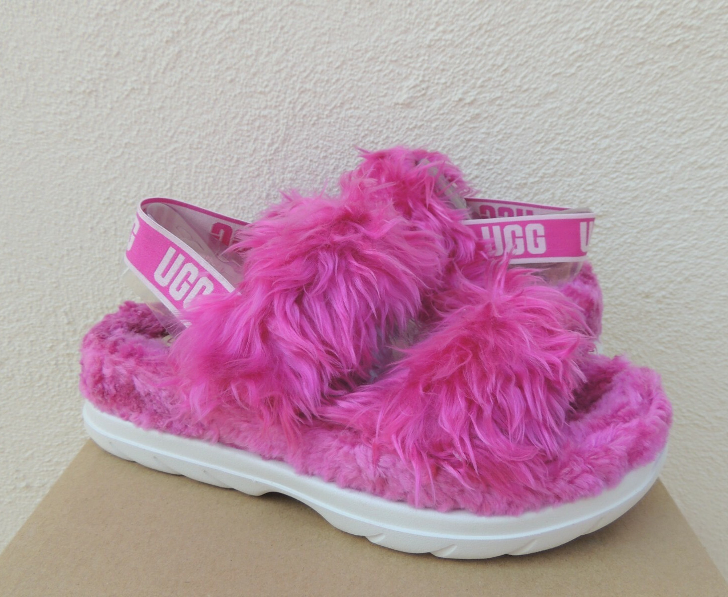 UGG DRAGON FRUIT FLUFF SUGAR FAUX FUR SLIPPER SLIDE SANDALS, US 10/ EUR 41 ~NEW