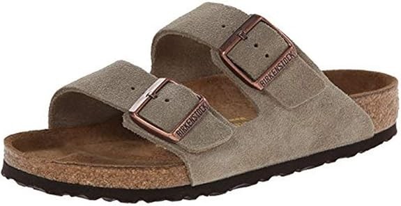 BIRKENSTOCK ARIZONA SANDAL WOMEN’S SUEDE – SIZE: MEN 6 WOMEN 8 – TAUPE