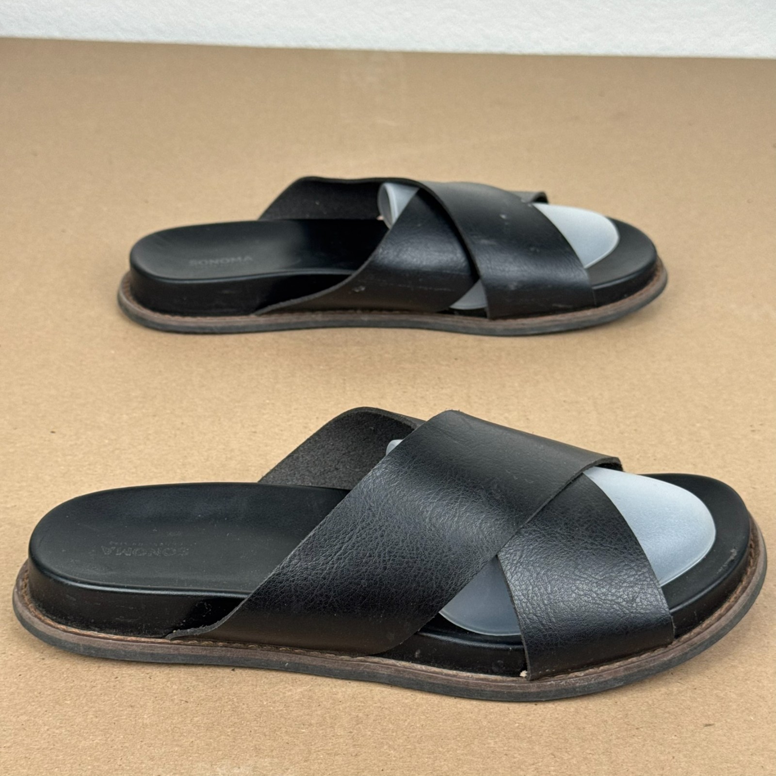 Sonoma Black Criss Cross Slides Women’s Size 9 – No Tag – 10 Inch Insole Length