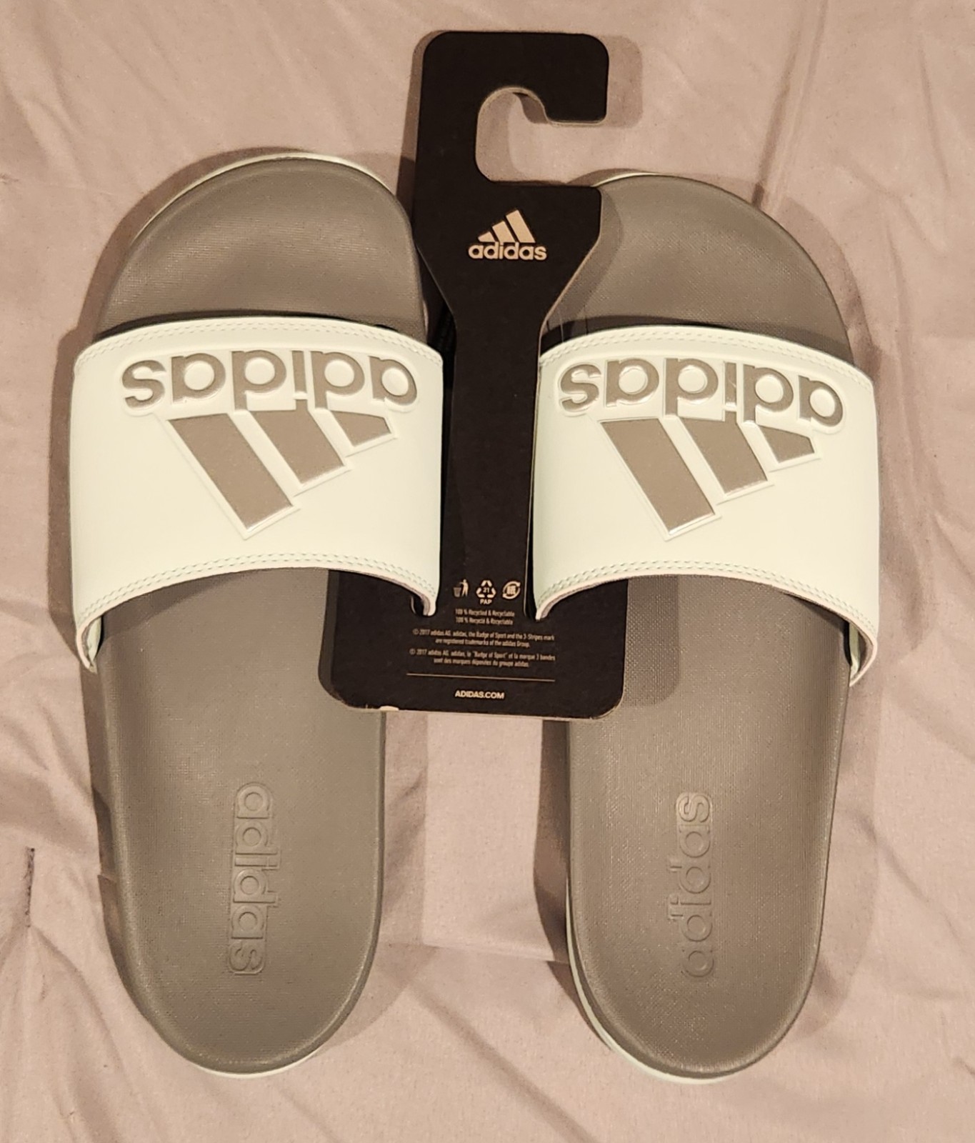 Size 10 Women’s Adidas Adilette Comfort Slides Light Blue New W Tags
