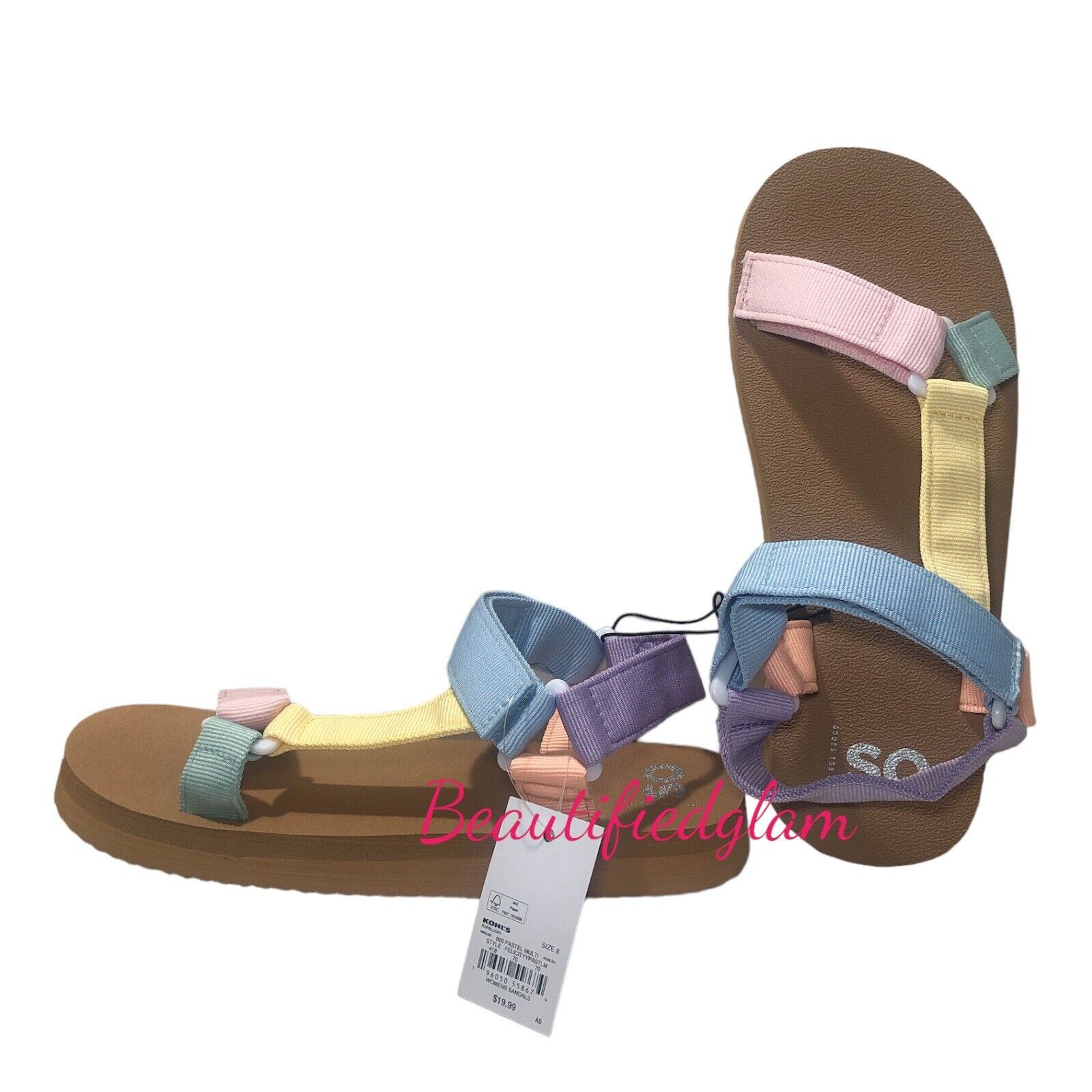 SO Felicity Women’s Sandals Size 8 T-Strap NEW