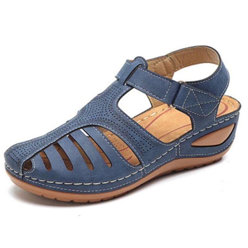 Womens Summer Orthopedic Wedge Sandals Walking Slingback Flat Casual Shoes Size