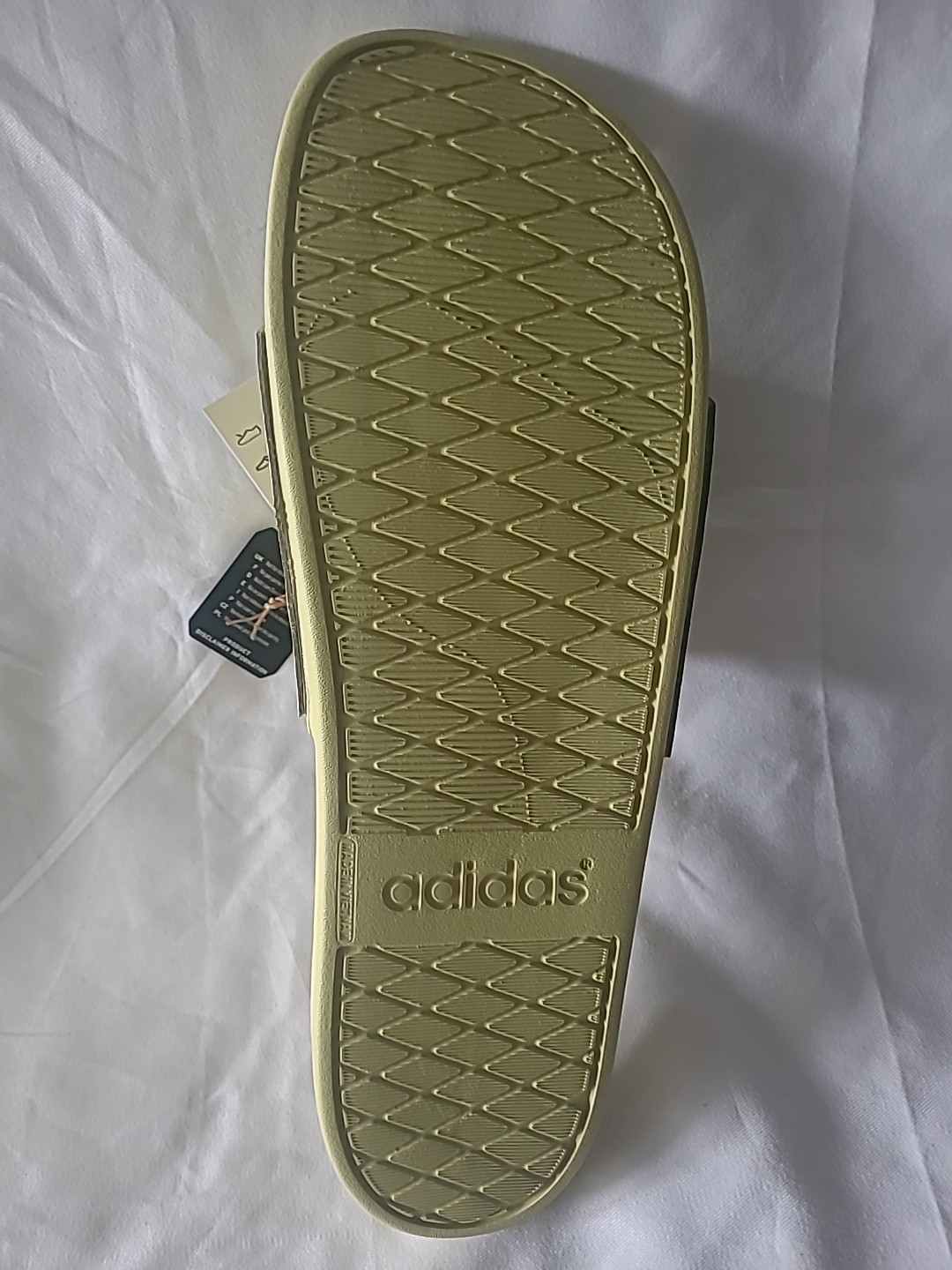 Adidas Adilette Comfort Sandals Halo Gold/Powder Yellow, Size 13 Men, 14 Women