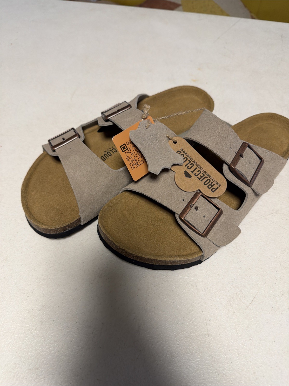 Project Cloud Women’s, Leather Womens Sandals, Memory Foam, Lightweight,Non-Slip