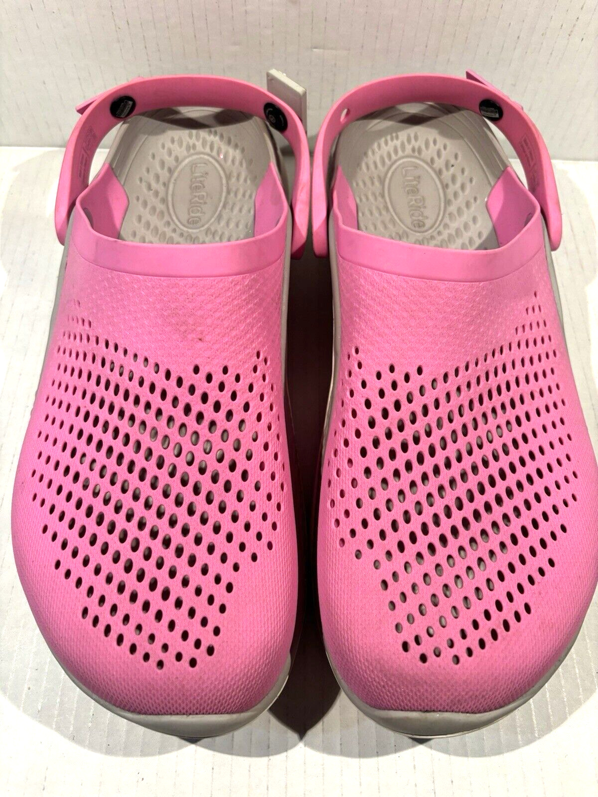 Literide 360 Crocs Pink Gray Size M 12 Women Shoe Sandal Crocs With Charms