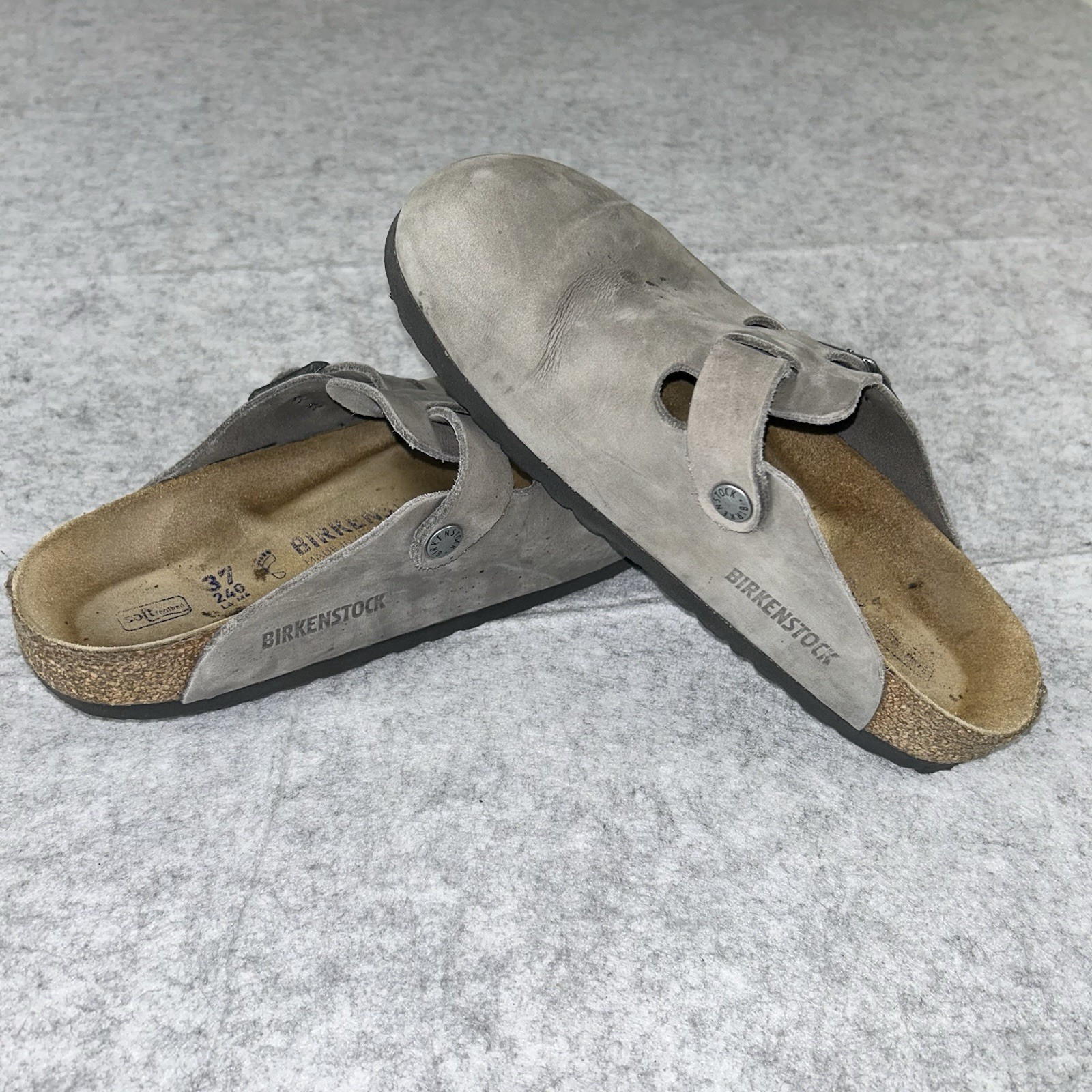 Birkenstock Boston Soft Footbed Clog Suede Leather Size 37 – Men’s 4 / Women’s 6