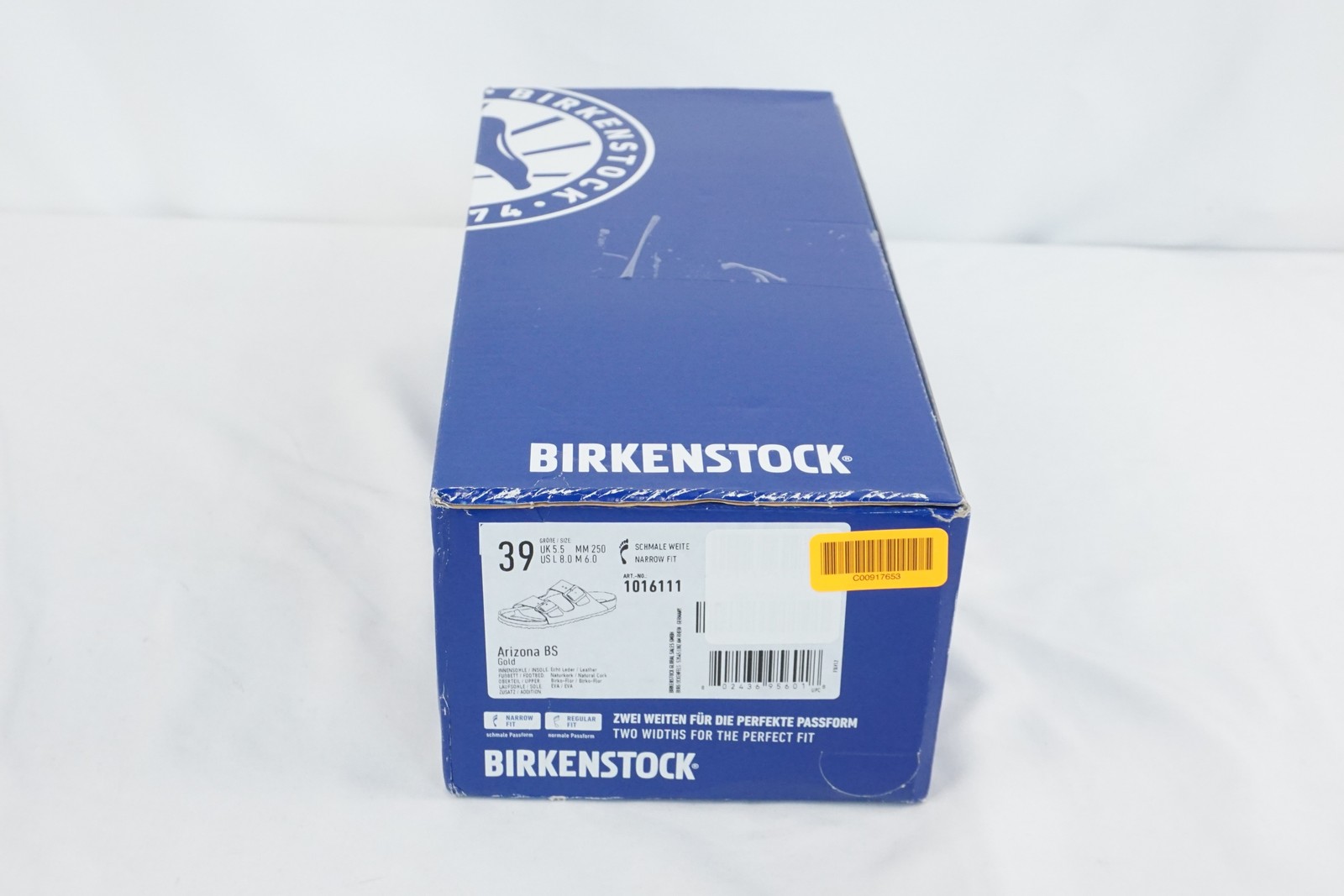 Birkenstock Arizona BS Birko-Flor Slides In Gold Women’s 8 Men’s 6 (1016111)