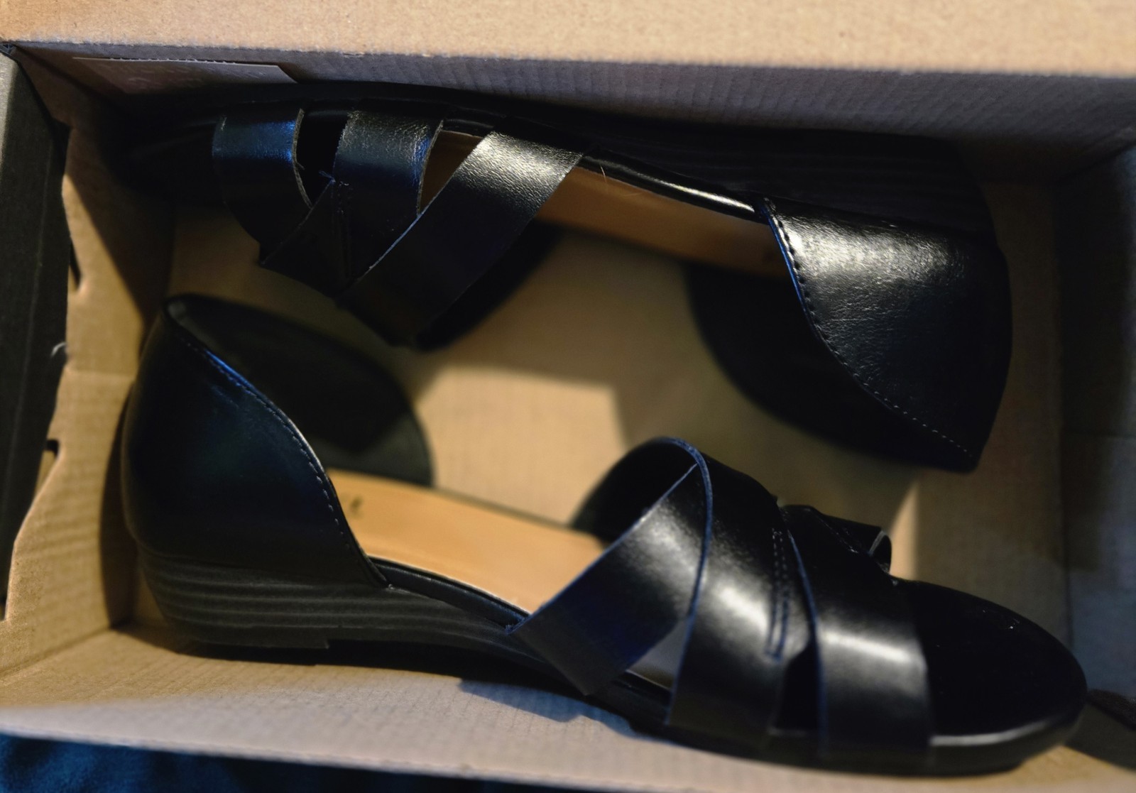 A.n.a Patton Black Low Wedge Sandals Womens 6.5M Casual Dress Shoe