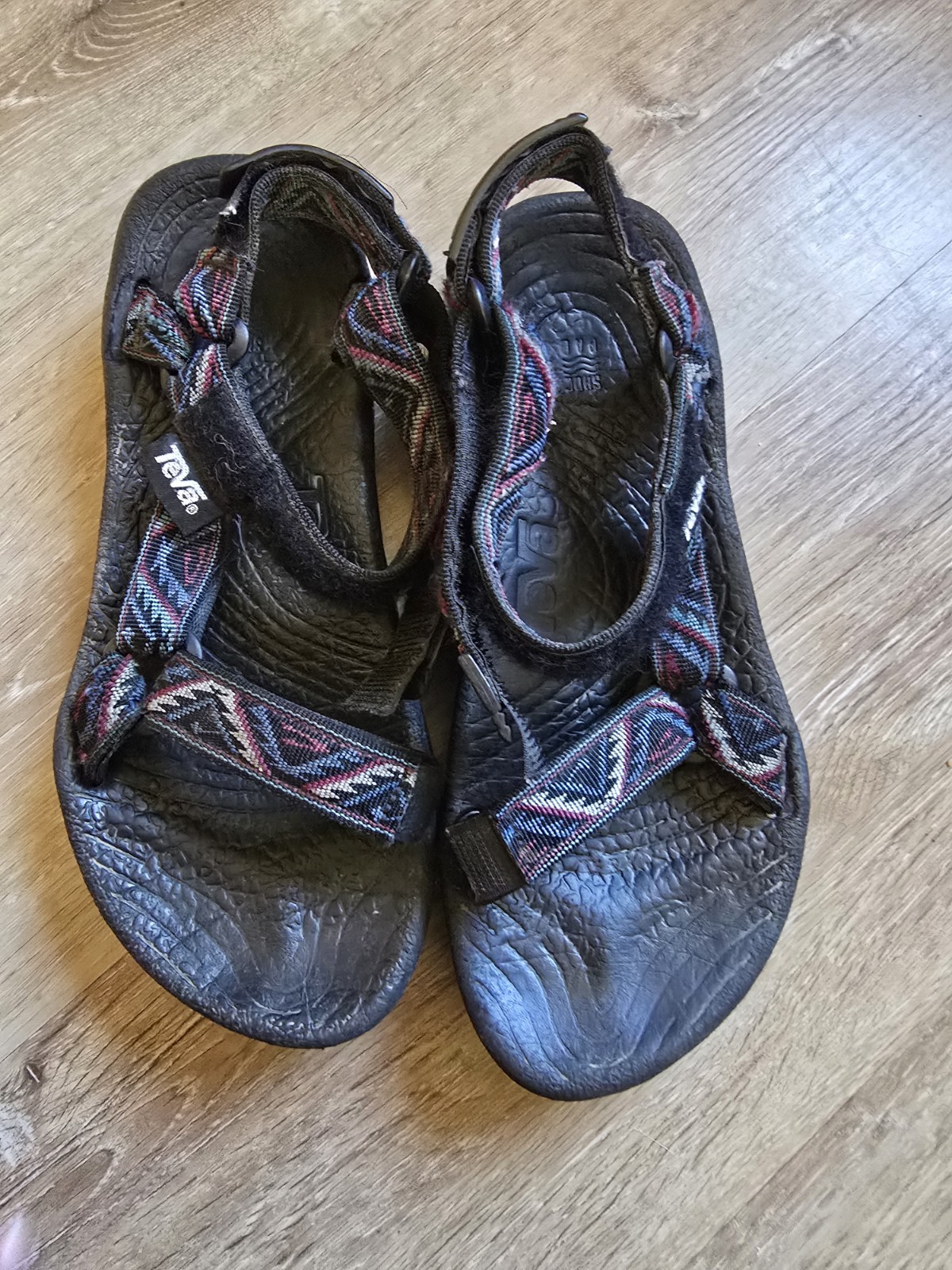 Vintage Teva Terradactyl Shoc Pad Sandals Aztec Tribal Men’s 6 Women’s 8