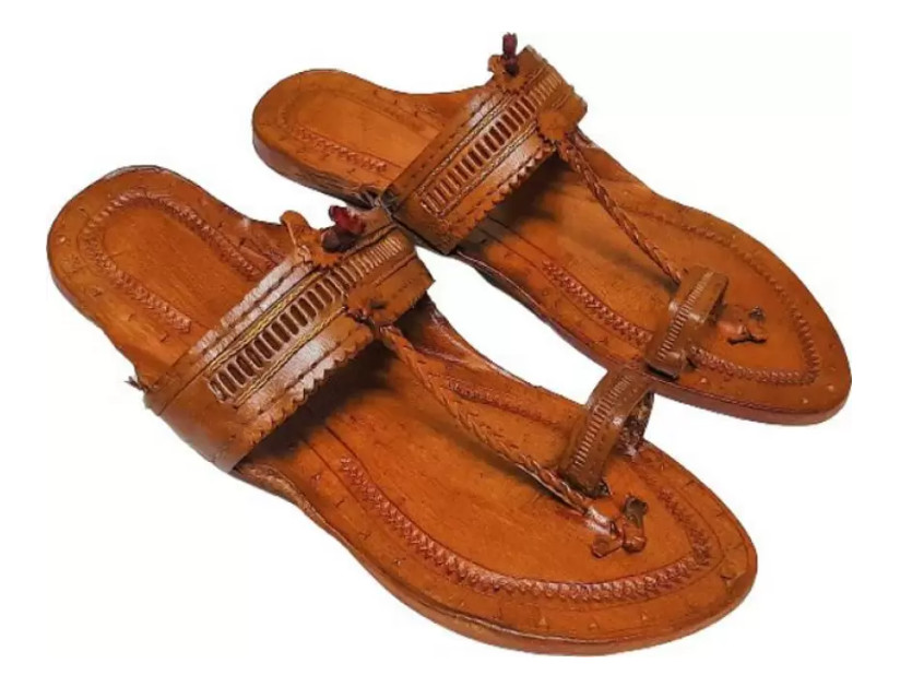 Women Kolhapuri Leather Chappal Flats ST46 ethnic Jesus Sandal BOHO US size 6-11