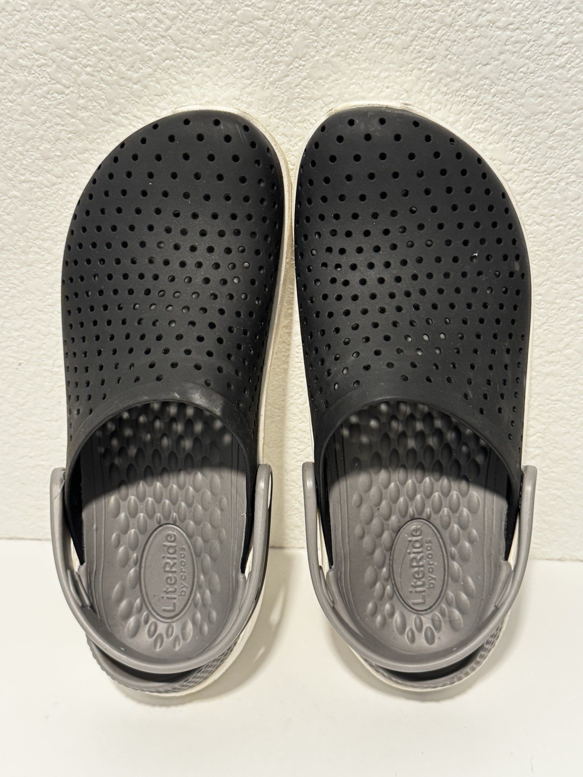 Crocs Literide 360 Clog Sandal Sz 6 Black Gray Unisex Adult Comfort Slide