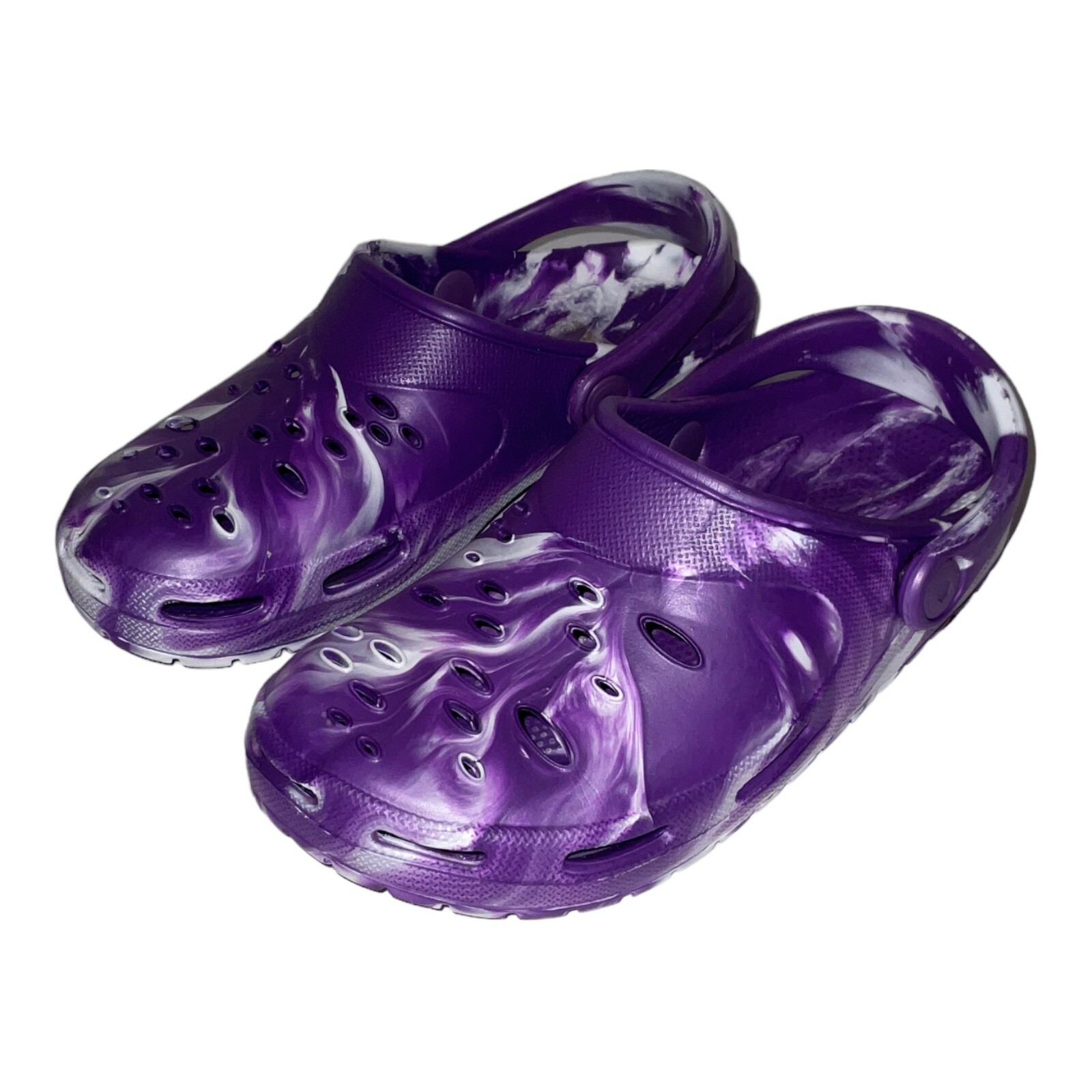 Purple and White Multicolored Sandals Brand Unknown Size 3
