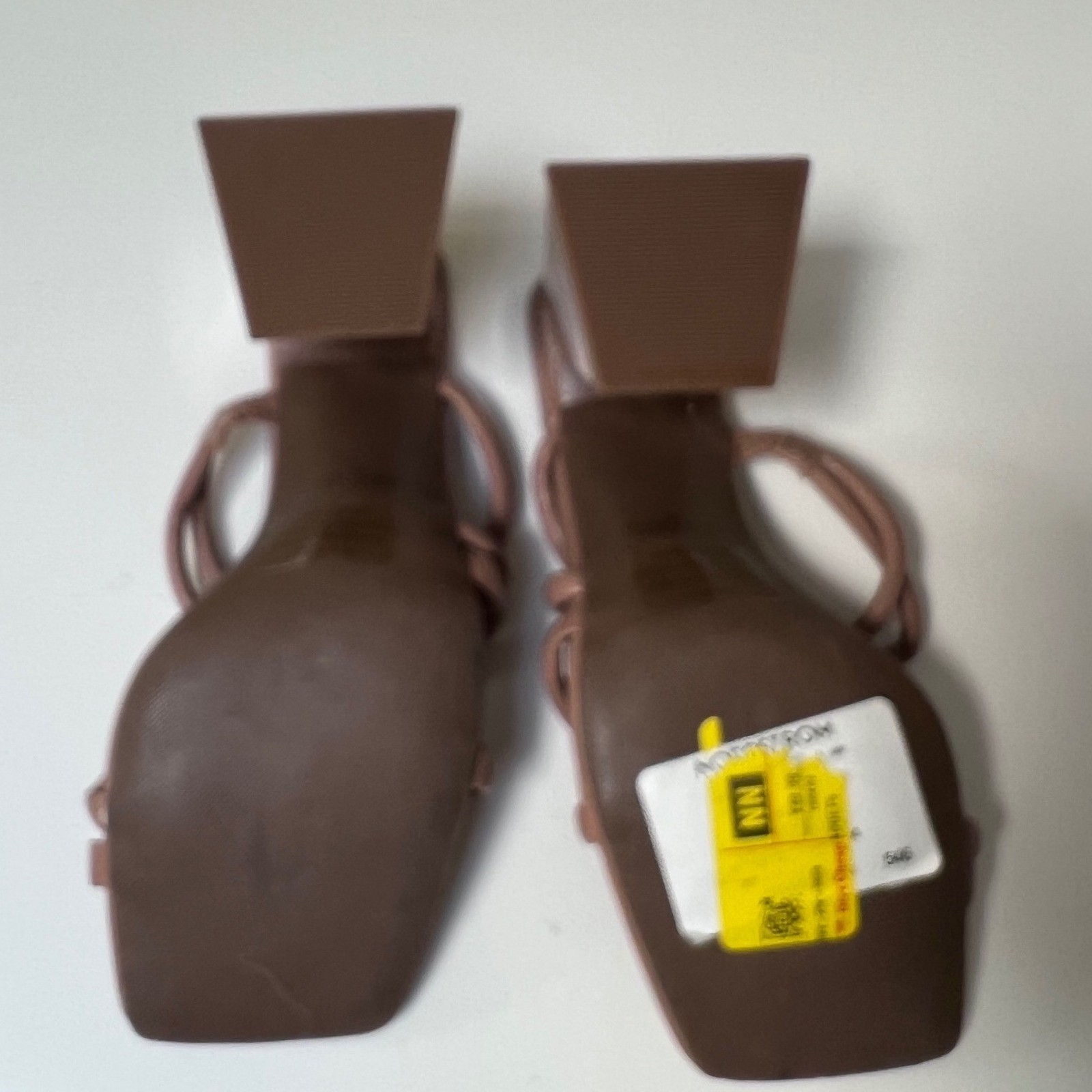 Abound Strappy Block Heel Sandals Mauve Tan Square Toe Architectural Slide 10
