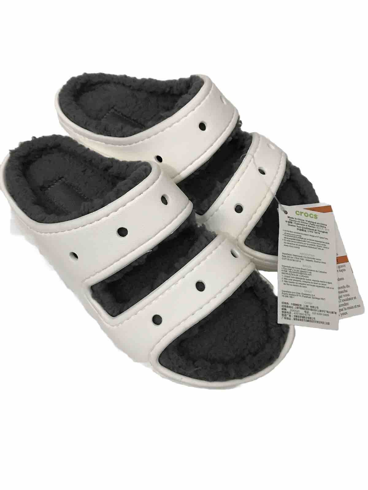 Crocs Classic Cozzy Comfort White Slip On Sandals Men’s 4 Women’s 6