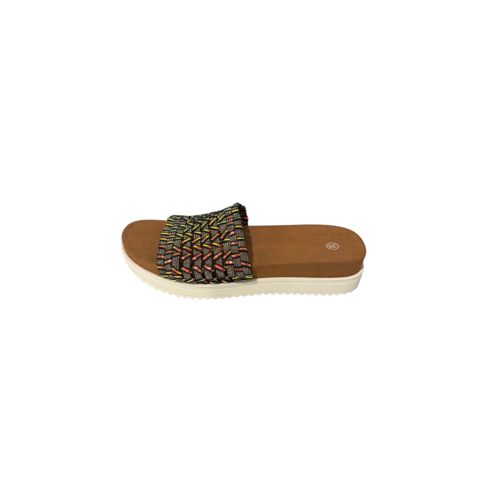 Bernie Mev Capri Flatform Slide Sandals Light Gold Bronze Women’s NWB