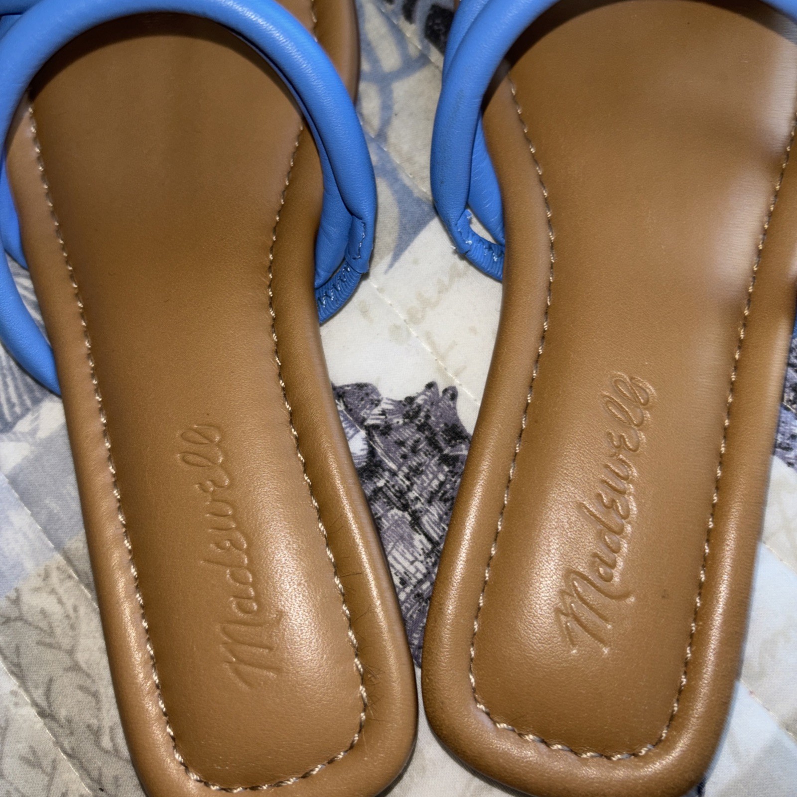 Madewell Bombe Slides NK019 Ornamental Blue Frosting 7 box