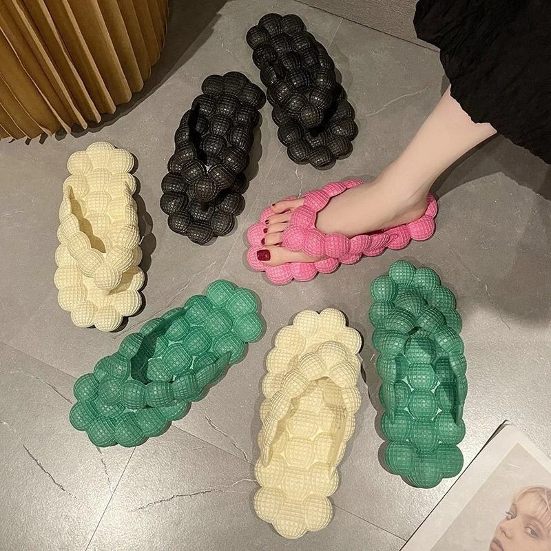 Women Massage Flip Flops Summer Non-Slip Slippers Comfort Foot Massage Sandals