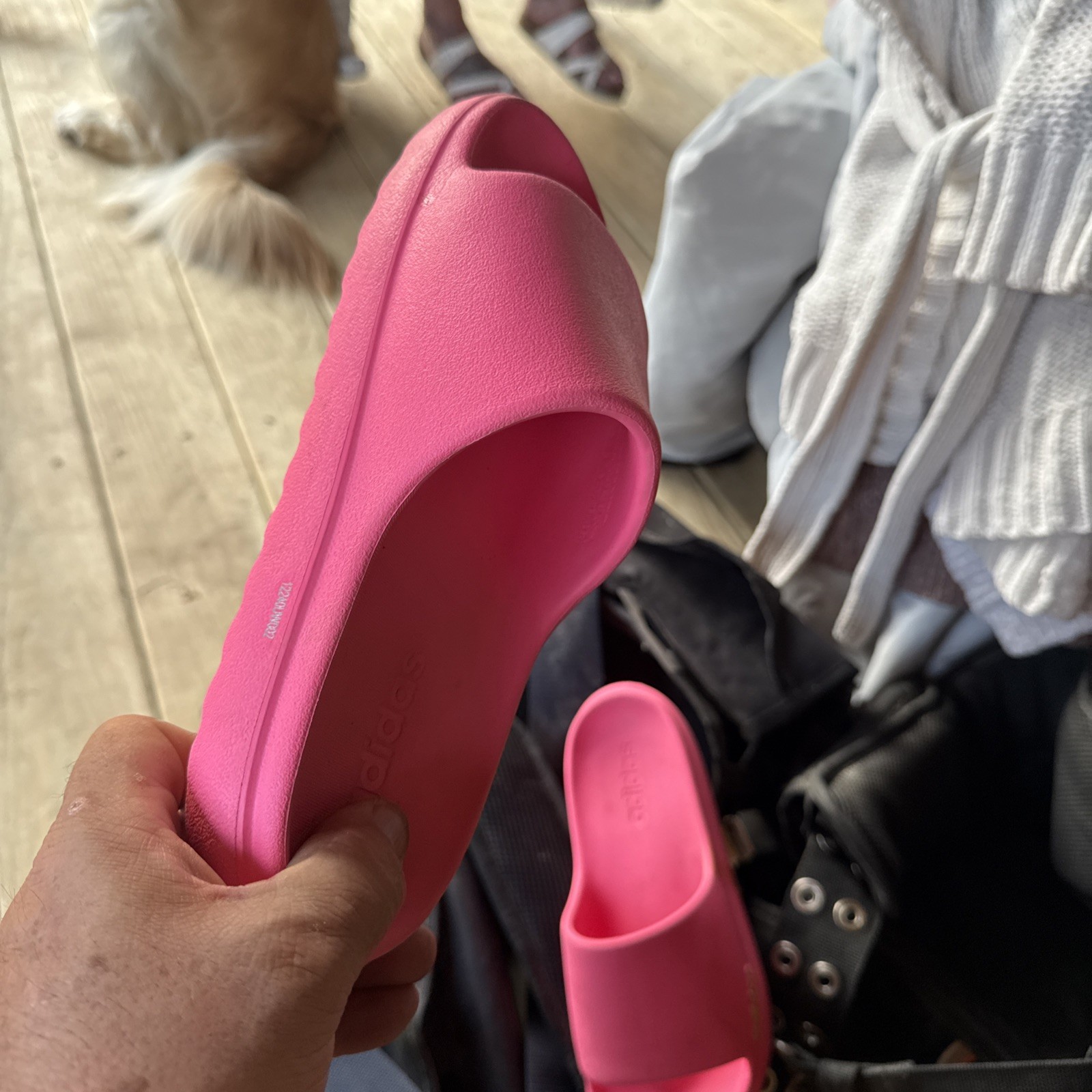adidas Pink Slide Sandal Size 5