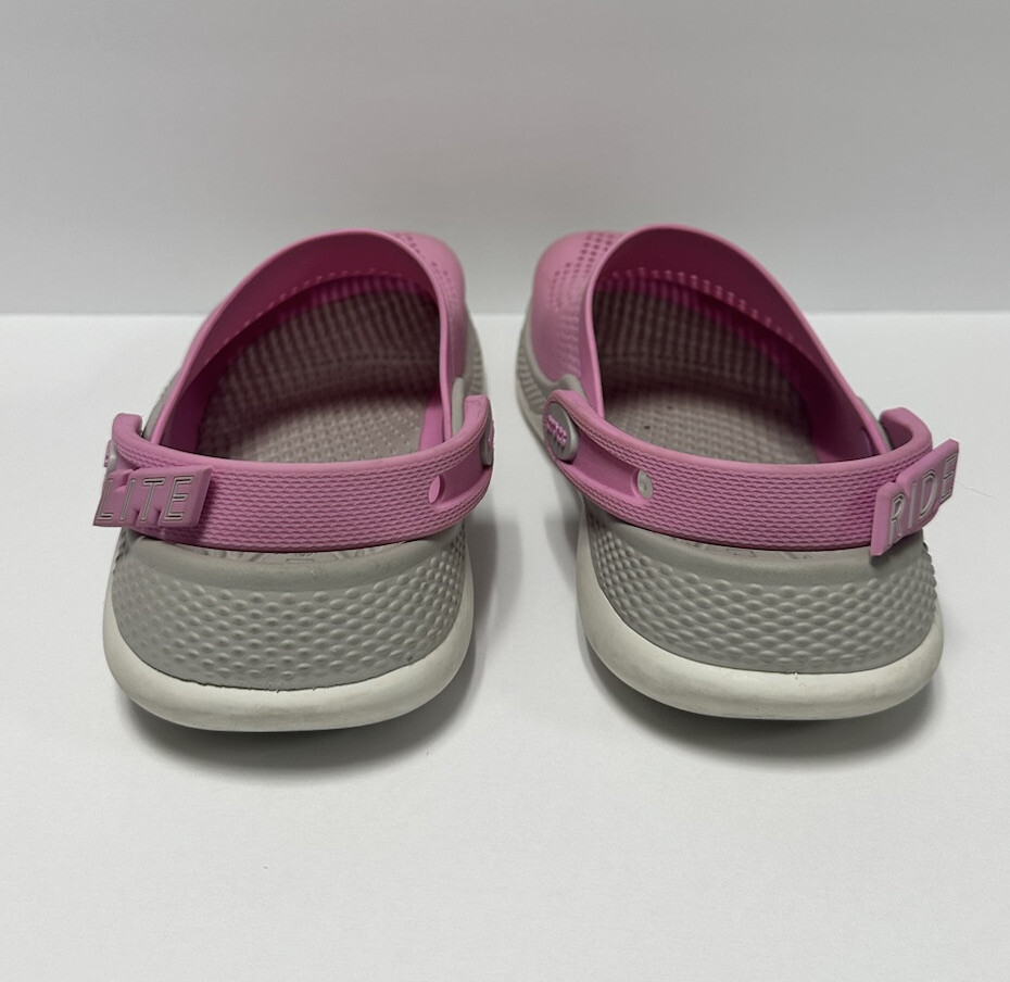 Crocs LiteRide 360 Clogs Taffy Pink Rose Taffy Gray Women’s Size 6 206708