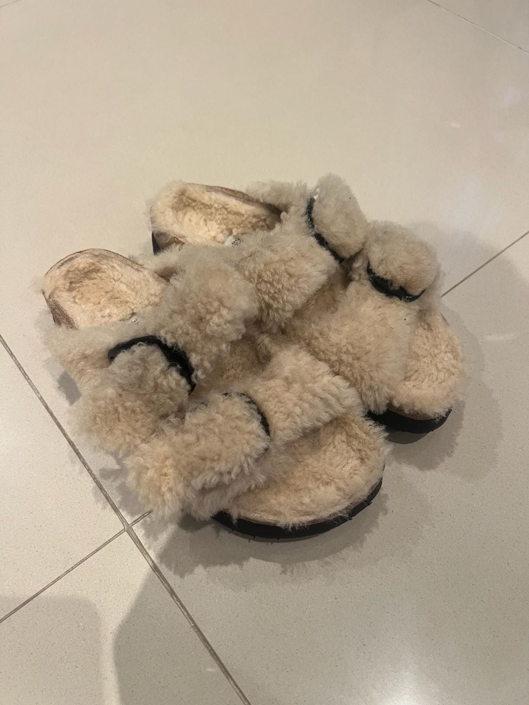 Papillio by Birkenstock Arizona Big Buckle Teddy Shearling Sandals