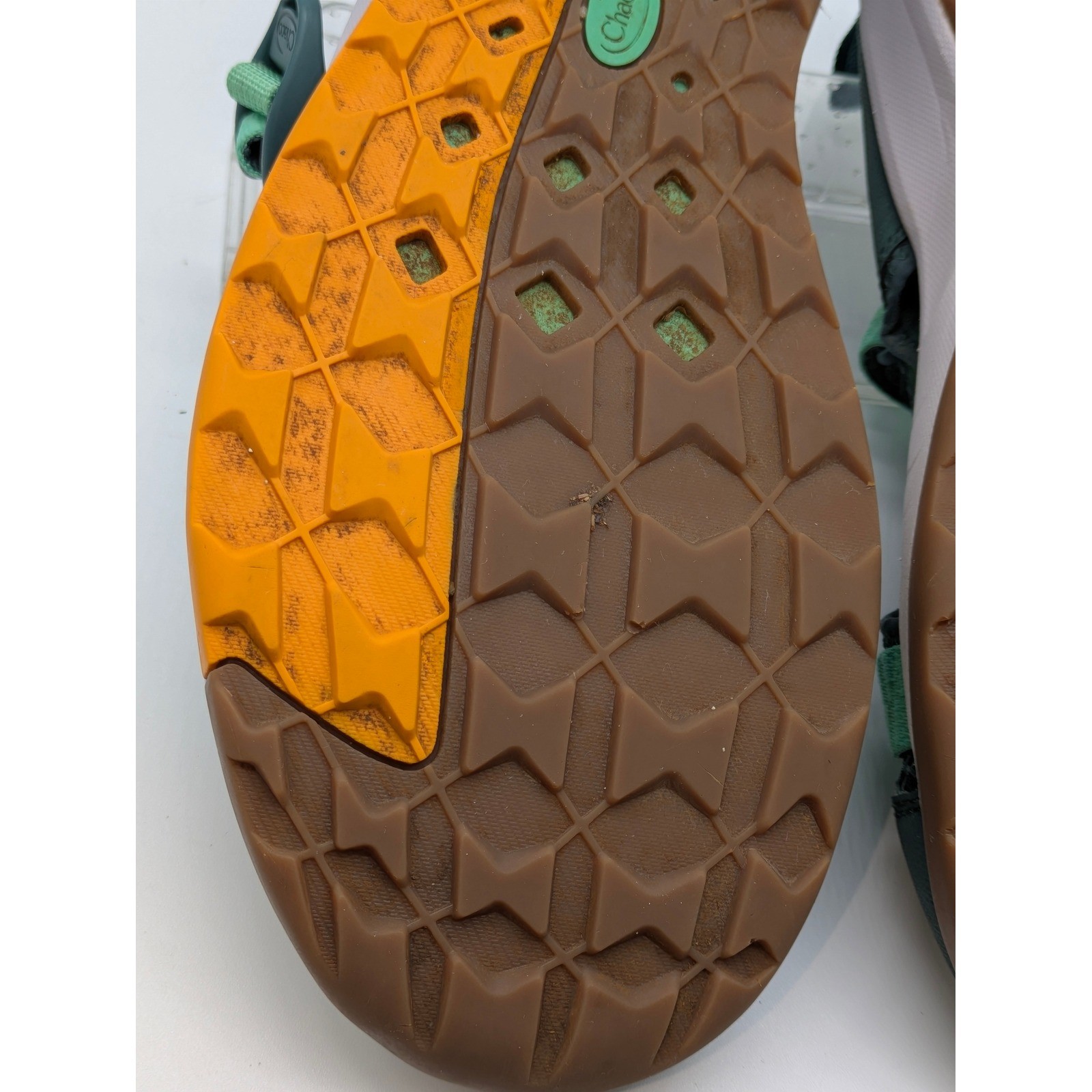 Chaco Hybrid Water Shoes Teal Green Closed Toe Sandals Women’s Approx 11 Mesh
