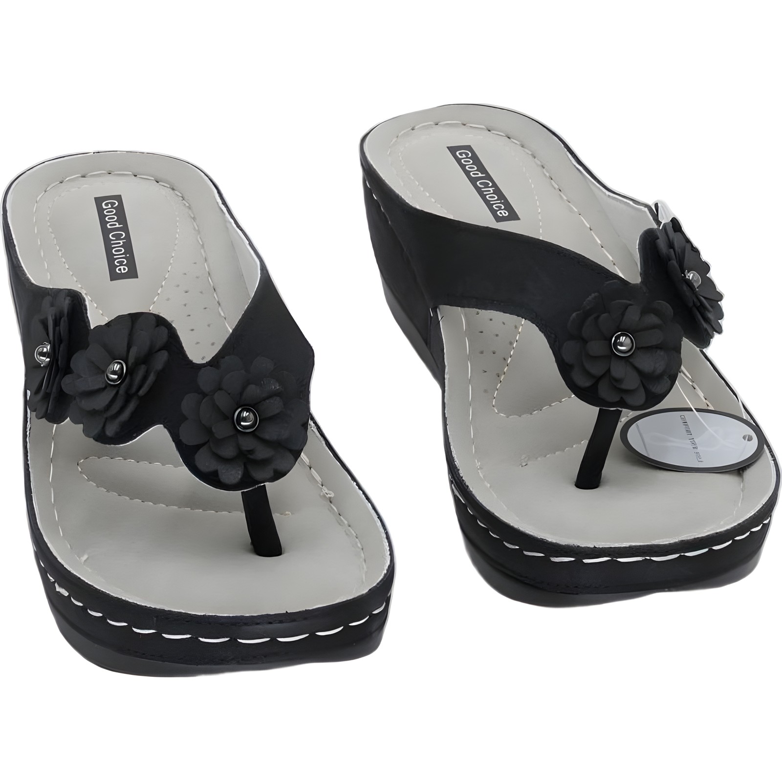 Good Choice Ammie Women’s Wedge Sandals Black 7M