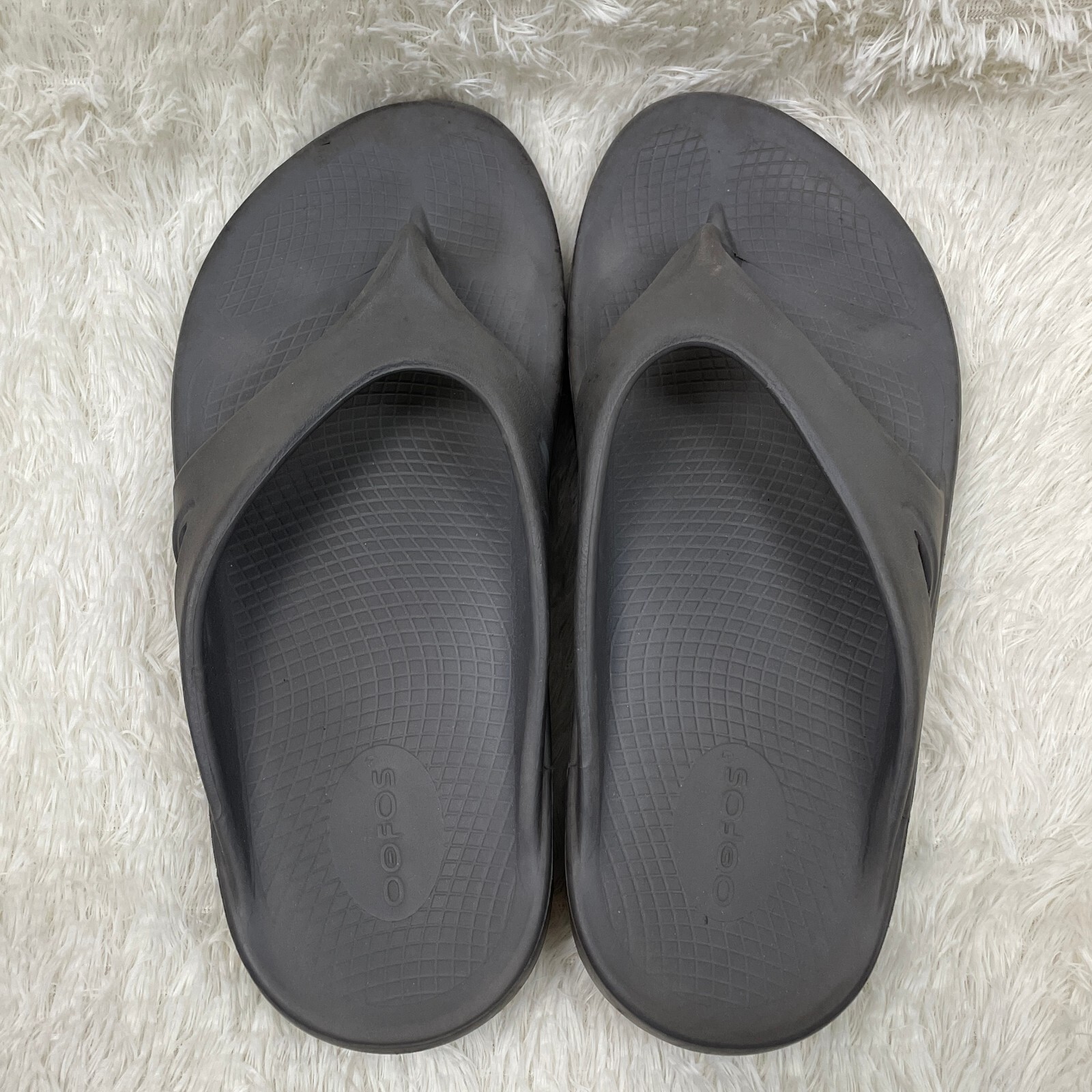 OOFOS Original Recovery Sandal Thong Flip Flops Slip On Womens 11 Mens 9 Black