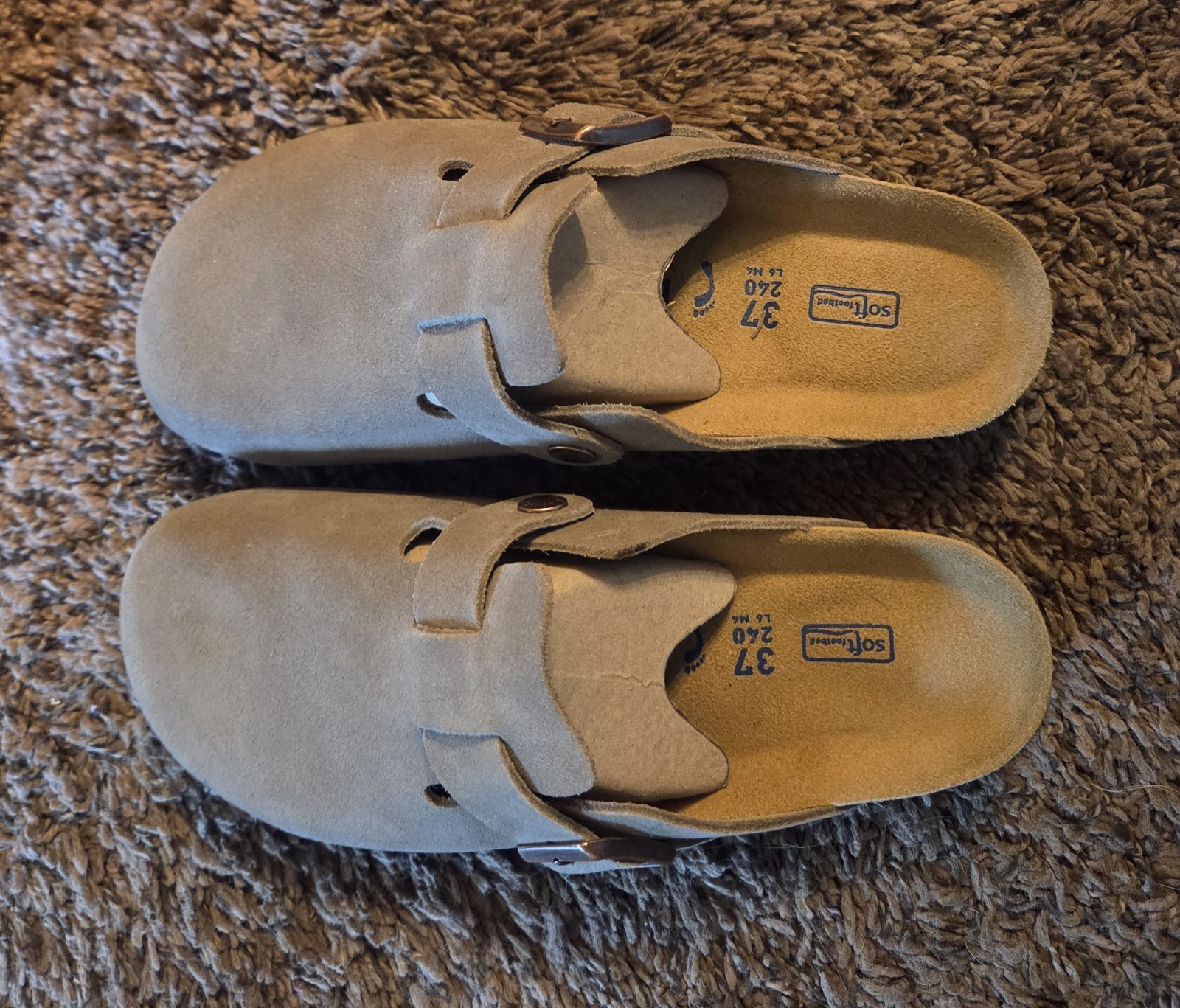 Birkenstock Boston Soft Footbed Clog Suede Leather Size 37 – Men’s 4 / Women’s 6
